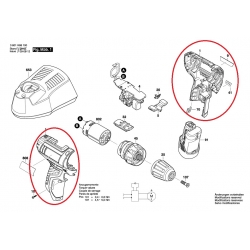 Bosch GSR 10,8-2-LI  Korpus silnika komplet do wkrętarki  *23