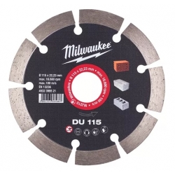 MILWAUKEE Tarcza diamentowa DU 115 / 22,23 mm