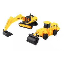 NEO TOOLS GD042 Zabawka plac budowy z piaskiem kinetycznym w walizce, pojazdy foremki