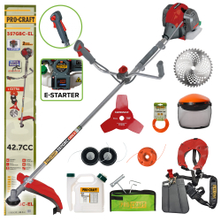 Procraft 357GBC-EL Kosa spalinowa 1,7KM 2-suw rozrusznik elektryczny dwie głowice nóż  03/26*
