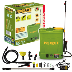 PROCRAFT AS-12 Opryskiwacz 12l z wbudowanym akumulatorem 8Ah 5,5 bara  05/26
