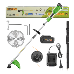 Procraft ATA-20S Kosa akumulatorowa składana 20V 4Ah głowica tarcza tnąca  04/26