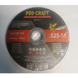 Procraft CD125X1 Tarcza do metalu i stali nierdzewnej INOX 125x1mm 10szt.  11/24