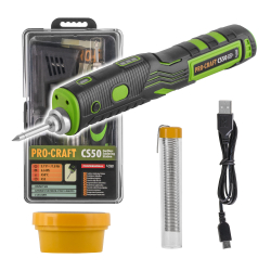 Procraft CS50 Akumulatorowa stacja lutownicza 3,7V max 450 stopni  03/26