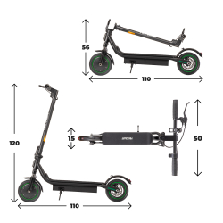 Procraft DS350S Hulajnoga elektryczna 350W 30-36km na jednym naładowaniu  08/25