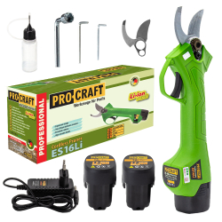 Procraft ES16Li Sekator akumulatorowy 16V 2 akumulatory 2Ah  11/24