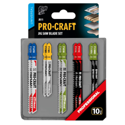 Procraft JB11 Brzeszczoty do wyrzynarek 10 szt różne rodzaje HCS HSS drewno metal laminaty  06/26
