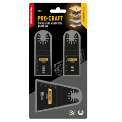 Procraft MB3 Zestaw brzeszczotów 3 szt. do narzędzi wielofunkcyjnych PMT  06/26