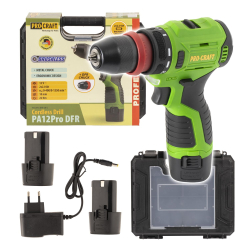 Procraft PA12PRODFR wiertarko-wkrętarka 12V 2,0Ah szybkomocujący uchwyt 22Nm 1/4"  03/26