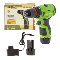 Procraft PA12PRO wiertarko-wkrętarka 12V 2,0Ah 22Nm  03/26