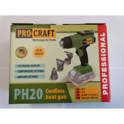 Procraft PH20bb Akumulatorowa opalarka z wyświetlaczem 20V body  11/24