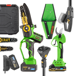 Procraft zestaw piła łańcuchowa PKA32LI-P + sekator ES25LI + wysięgnik  09/26