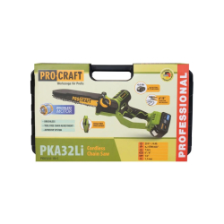 PROCRAFT PKA32LI-P Akumulatorowa pilarka łańcuchowa 20V 4,0Ah dwie prowadnice + kabura  07/26*