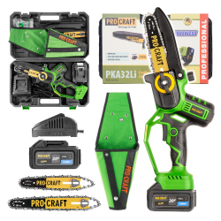 Procraft zestaw piła łańcuchowa PKA32LI-P + sekator ES25LI + wysięgnik  09/26