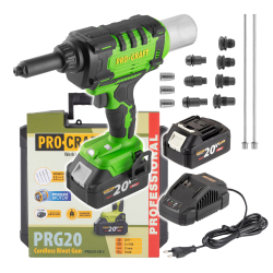 PROCRAFT PRG20 Akumulatorowa nitownica 20V 2x 4Ah 2,4 - 6mm  08/25
