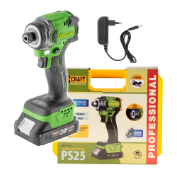Procraft PS25 Zakrętarka wkrętarka udarowa 230Nm BLDC 20V 2,0Ah walizka  06/26