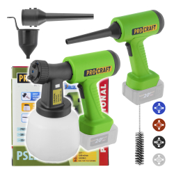 Procraft PSE22 Pistolet natryskowy z funkcją dmuchawy 20V 0Ah bezszczotkowy  06/26