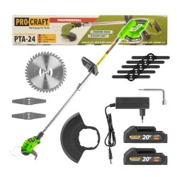 Procraft PTA24 Podkaszarka akumulatorowa 20V 2x2,0Ah tarcza nożyki  03/26