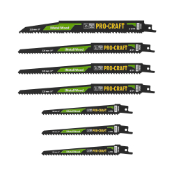 Procraft SB12 Brzeszczoty do pił szablastych 12 szt różne rodzaje BIM drewno metal plastik  06/26