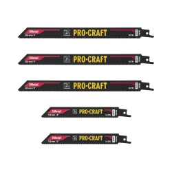 Procraft SB12 Brzeszczoty do pił szablastych 12 szt różne rodzaje BIM drewno metal plastik  06/26