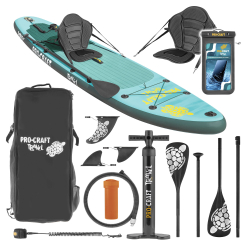Procraft Travel SUP320 Deska do pływania do 150kg wiosło 2w1 pompka siedzisko kajakowe plecak  06/26*