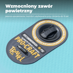 Procraft Travel SUP320 Deska do pływania do 150kg wiosło 2w1 pompka siedzisko kajakowe plecak  06/26*