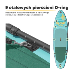 Procraft Travel SUP320 Deska do pływania do 150kg wiosło 2w1 pompka siedzisko kajakowe plecak  06/26*