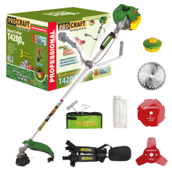 Procraft T4200PRO Kosa spalinowa 1,4kW 2-suw głowica nóż  03/26*