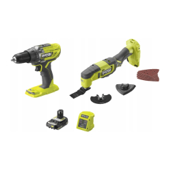 ZESTAW RYOBI R18CK2G-1C20G WKRĘTARKA 50Nm + MULTITOOL Z REGULACJĄ 18V 2,0Ah  08/26