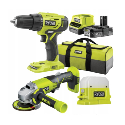 Ryobi RCK183F-120S Zestaw wkrętarka szlifierka latarka 18V 2,0Ah