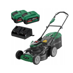 STALCO LMS40-46BL Kosiarka akumulatorowa 2x20V 46cm + 2 aku 8Ah i ładowarka podwójna  04/25  SUPER PROMOCJA