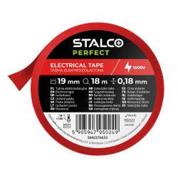 STALCO S042276633 Taśma izolacyjna PVC czerwona 0,18x19mm 18m  07/25