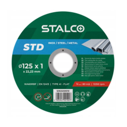STALCO S063259010 Tarcza do cięcia metalu płaska 125x1mm 25szt.  04/25*