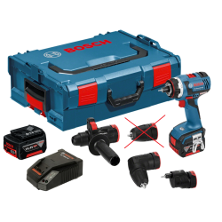 Bosch 06019E1000 Zestaw combo set wkrętarka GSR14,4V-EC FC2 14,4V 2x4,0Ah BLDC + ZESTAW WYMIENNYCH UCHWYTÓW L-BOXX  SUPER PROMOCJA