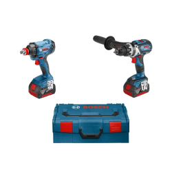 Bosch 0615990L4H Zestaw wkrętarka GSR18V-85C zakrętarka udarowa GDX18V-180 18V 5Ah