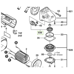 Bosch 1607000D4Y Zestaw kół zębatych małe i duże, przekładnia do GWS14-125C GWS14-125CE GWS9-125  03/25