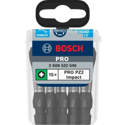 Bosch 2608522546 Końcówka wkręcająca PRO, bit PZ2 55mm Impact 15 szt.  01/25