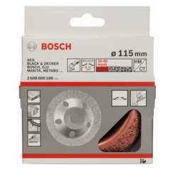 Bosch 2608600180 Tarcza ścierna garnkowa z węlikami spiekanymi 115 x 22.23 mm  11/15
