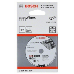 Bosch Tarcza tnąca Expert for Inox 5 szt.  76x1x10 mm do GWS 12V-76  *23