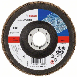 Bosch 2608603716 Listkowa tarcza szlifierska płaska Standard for Metal + Wood 125mm G40 X431  11/23