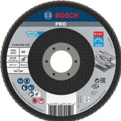 Bosch 2608606922 Listkowa tarcza szlifierska wygięta Best for Metal + Inox 125mm G40 X571  12/24