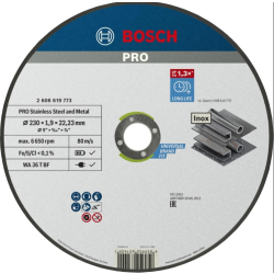 Bosch 2608619773 Tarcza tnąca prosta Standard for Inox 230 x 1,9 mm  06/26