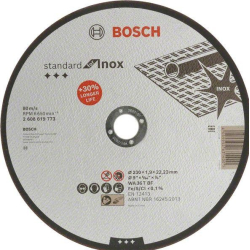 Bosch 2608619773 Tarcza tnąca prosta Standard for Inox 230 x 1,9 mm  11/23