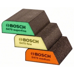 Bosch 2608901174 Gąbki szlifierskie zestaw 3 szt S470 EXPERT Combi 69 x 97 x 26 mm, Medium, Fine, SuperFine  11/23