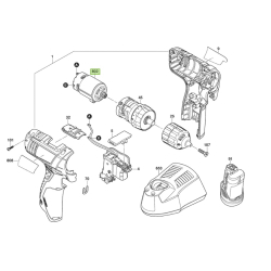 Bosch 2609199724 Silnik do wkrętarki GSR1080-2-LI 3601JE2000 3601JE2001  09/25
