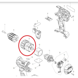 Makita 127511-1 Skrzynia biegów przekładnia kompletna do DDF482  01/23