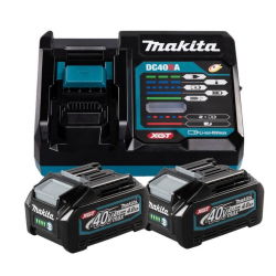 Makita 191L77-9 Zestaw zasilający XGT akumulatory + ładowarka BL4040 x 2 + DC40RA  **  SUPER PROMOCJA