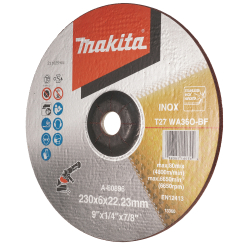 Makita A-80896 Tarcza szlifierska do metalu i stali nierdzewnej INOX  230 x 6 mm  04/23