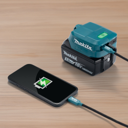 Makita ADP15 adapter LXT 18V 0Ah port USB-A USB-C  10/26
