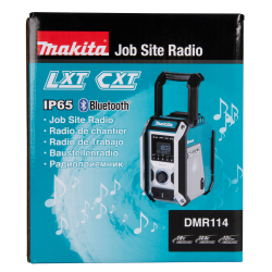 Makita  DMR114  Radio budowlane 18V 0Ah 230V Bluetooth Subwoofer  12/24